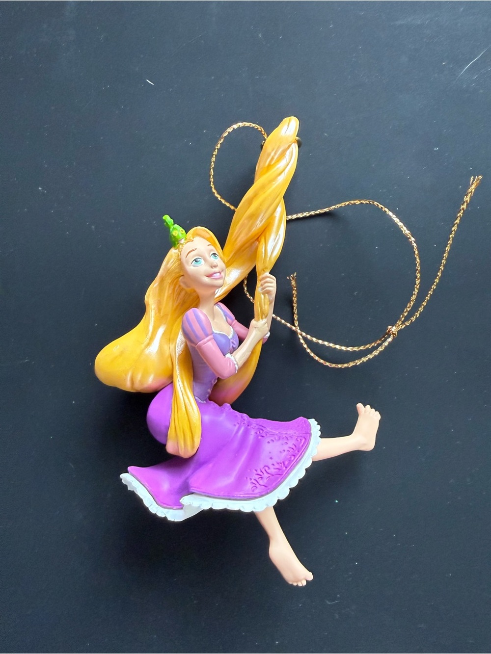 Hallmark Rapunzel Hanging Doll Ornament in Purple and Gold 2010